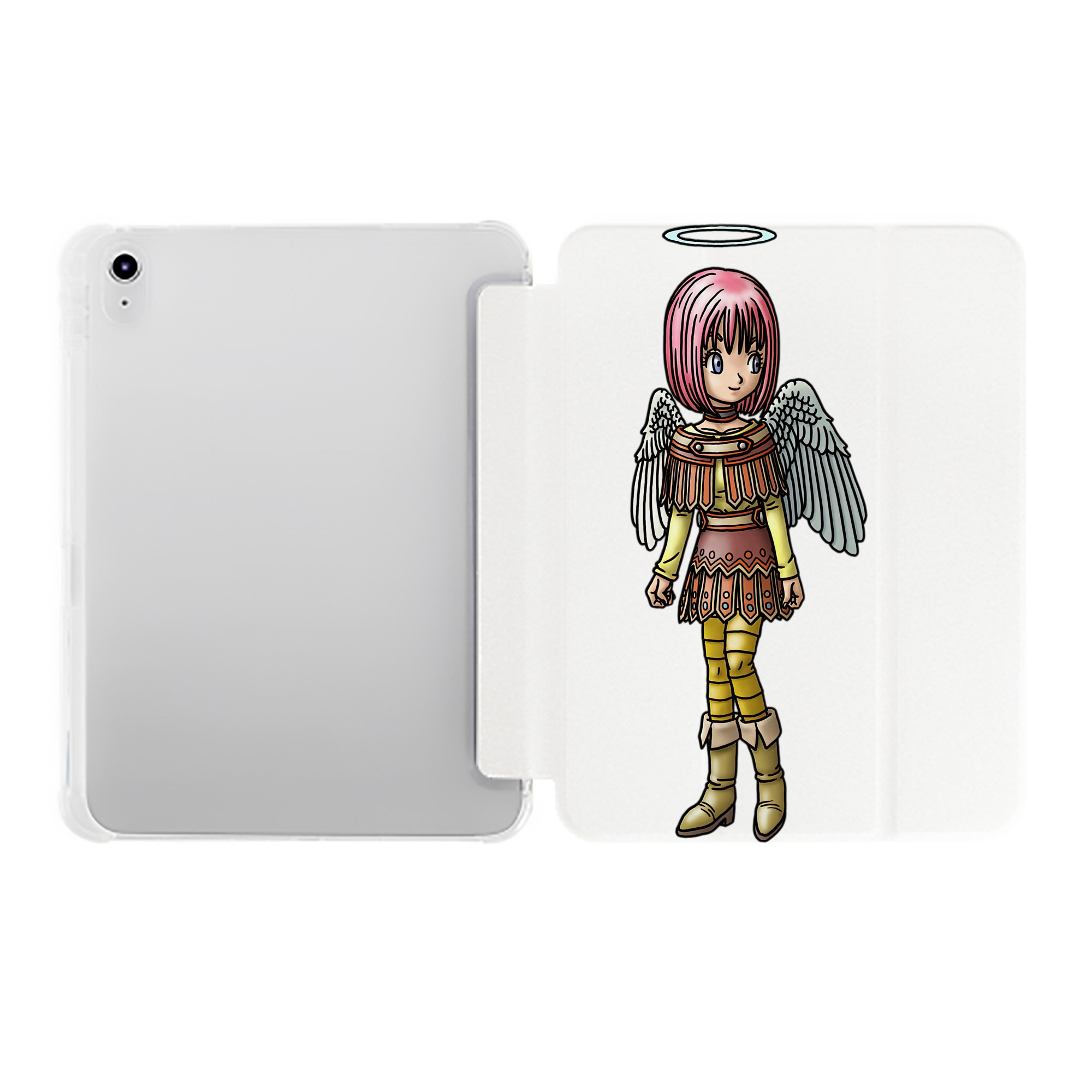 （画像用） ドラゴンクエスト Doragon Kuesuto Dragon Quest IPad ケース ペン収納付き 三つ折りスタンド PUレザー×シリコン 対応機種9.5/10.5/10.9インチ